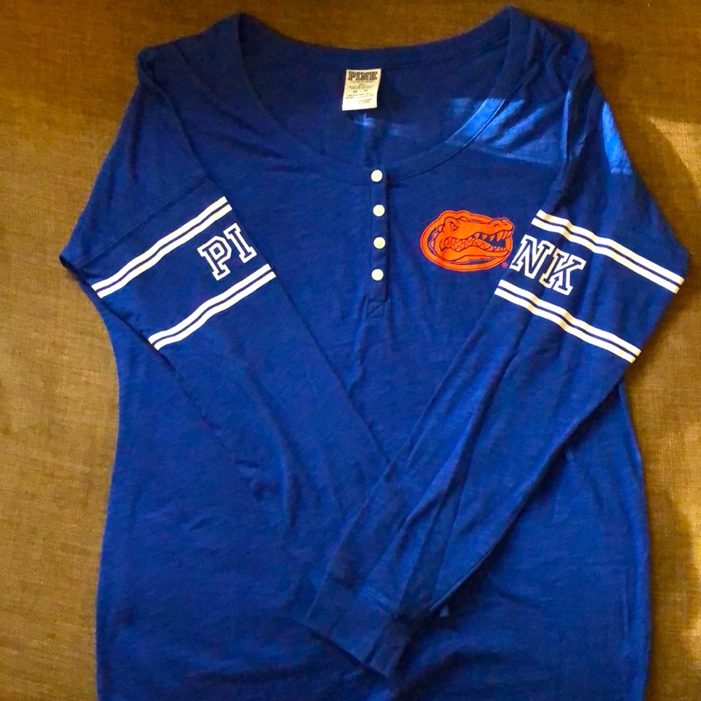 PINK VICTORIA SECRET Collegiate Women’s long sleeve UF GATORS top. Never Worn.